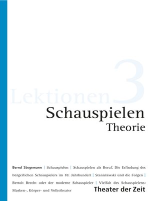 cover image of Schauspielen--Theorie